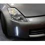 iJDMTOY Front Bumper Switchback LED Daytime Running Lights Compatible With 06-09 Nissan 350z LCI, Exact Fit Bumper Reflector Replacement Powered by White & Amber CREE LED Lights