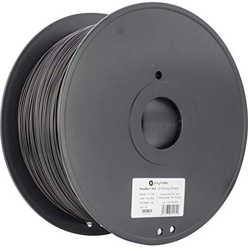 Polymaker PolyMax PLA 3D Printer Filament Black (1.75mm, 3 kg). Fits Most FDM Printer