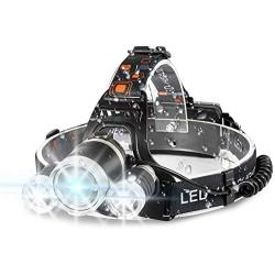 Headlamp, 16000 High Lumens Brightest Head Lamp, 18650 USB Rechargeable LED Work Headlight Flashlight Waterproof Flashlights 4 Modes Best Headlamps for Adults Running Camping Fishing Hiking Biking