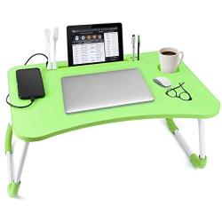 Slendor Laptop Desk Foldable Bed Table Folding Breakfast Tray Portable Lap Standing Desk Notebook Stand Reading Holder for Bed/Couch/Sofa/Floor