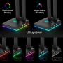 Havit RGB Headphones Stand with 3.5mm AUX and 2 USB Ports, Headphone Holder for Gamers Gaming PC Accessories Desk