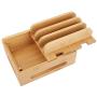 Cell Phone Stand, Multi-Device Bamboo Phone Stand Desktop Organizer Phone Tablet Charging Station for Home Office