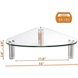 2 Pack Computer Monitor Riser | Triangle Desktop Universal Corner Stand for Computer Monitor & Laptop HD01T-203