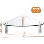 2 Pack Computer Monitor Riser | Triangle Desktop Universal Corner Stand for Computer Monitor & Laptop HD01T-203