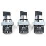 Antrader 3pcs ZB2-BE101 SPST 1NO 2 Pin 2 Position 22mm Latching Round Top Rotary Selector Switch AC 600V 10A