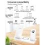 Wireless Charger MANKIW 3 in 1 Fast Charging Station for Apple iWatch AirPods Pro, Wireless Charging Stand Compatible for iPhone 11/11Pro/11Pro Max/XR/Xs/Xs Max/X/8/8Plus Samsung Galaxy(White)