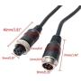 Hxchen 1M/3FT Car 4-Pin Aviation Video Extension Cable for CCTV Rearview Camera Truck Trailer Camper Bus Motorhome Vehicle Backup Monitor Waterproof Shockproof System