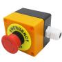 mxuteuk 22mm 1NC 1NO Red Mushroom Emergency Stop Push Button Switch AC 660V 10A Switch Station Box，1 Years Warranty HB2-ES545-BOX-Y