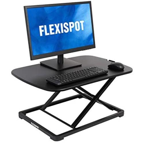 FlexiSpot Laptop Desk Riser - 27'' Standing Desk Sturdy Sit Stand up Converter for Laptop Notebook (ML2B Black Laptop Stand, No Assembly Required)