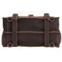 Polare Mens Full Grain Leather 16 Briefcase Shoulder Messenger Bag Fit 15.6 Laptop
