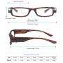 SKYWAY Blue Light Blocking Readers with LED Lighted Reading Glasses, Unisex Clear Vision Compact Full Frame Eyewear Glasses for Nighttime Reading (+350)