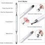 Stylus for Touch Screens - Penyeah DIY [4-in-1] High Sensitivity and Precision Disc Stylus Pen, Universal for iPad, iPhone, Tablets All Capacitive Touch Screens with 4 Replacement Tips - White