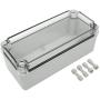 LMioEtool Waterproof Dustproof IP67 ABS Plastic Junction Box Universal Electric Project Enclosure Pale Gray with PC Transparent/Clear Cover 7.1x3.1x2.8 inch (180x80x70mm)