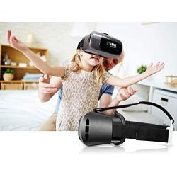 VR Headset Compatible with iPhone & Android - Universal Virtual Reality Goggles for Kids & Adults - Your Best Mobile Games 360 Movies w/ Soft & Comfortable New 3D VR Glasses (Silver)