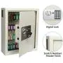 KYODOLED Electronic 40 Key Cabinet Wall Mount,Digital Key Safe Lock Box,Large Security Lockbox for House Key,Heavy Duty Combination Lock Storage,14.37 X 11.8 X3.93White 40 Keys
