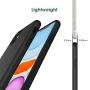 JETech Silicone Case for iPhone 11 (2019) 6.1-Inch, Silky-Soft Touch Full-Body Protective Case, Shockproof Cover with Microfiber Lining (Black)