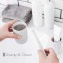 Travel Toothbrush Case and Carrier, 2 PCS Portable Business Trips Wash Cup Holder Organizer for Trips and Daily Use (Grey+White)