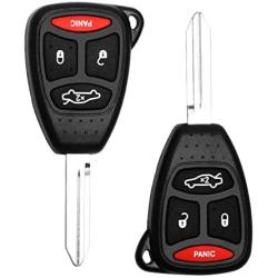 Key Fob Entry Remote Fit for Chrysler 300 2005-2007, Aspen 2007-2009, Dodge Charger 2006-2007, Durango 2007-2009, Jeep Commander 2006-2007, Grand Cherokee 2005-2007 (KOBDT04A, OHT692427AA)
