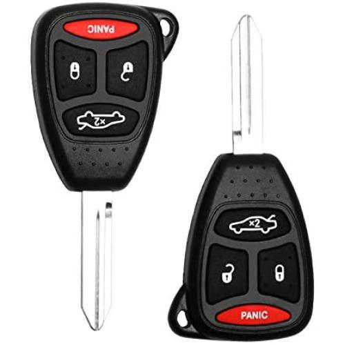 Key Fob Entry Remote Fit for Chrysler 300 2005-2007, Aspen 2007-2009, Dodge Charger 2006-2007, Durango 2007-2009, Jeep Commander 2006-2007, Grand Cherokee 2005-2007 (KOBDT04A, OHT692427AA)