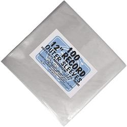 (100) 12'' Vinyl LP Record Outer Sleeves - High Clarity, Archival Quality Polyethylene - Industry Standard - Standard 3mil Thick - 12-3/4'' x 12-1/2''