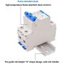smseace Miniature Circuit Breaker Low Voltage 6A 400V 2 Poles DIN Rail Installation DZ47-63 C6