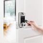 Security Smart Lock, ZKTeco Fingerprint Door Lock, Bluetooth Electronic Deadbolt with Keypad, 5-in-1 Keyless Entry Door Lock, Biometric Lock with Card, AL40B(3M Tapes, No Drilling)-Silver