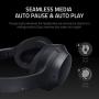 Razer Opus Active Noise Cancelling ANC Wireless Headphones: THX Audio Tuning - 25 Hr Battery - Bluetooth & 3.5mm Jack Compatible - Auto Play/Auto Pause - Carrying Case Included - Classic Black