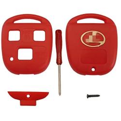 for Lexus Key Fob Shell,Replacement Key Case Housing Keyless Entry Remote Key Fob with Stickers Fit for Lexus GS300 GS400 GS430 GX470 IS300 LS400 LS430 LX470 RX300 RX330 (1 Red)