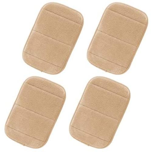 4Pcs Portable Computer Elbow Wrist Pad, AUHOKY 2 Sets Ergonomic Keyboard Wrist Rest Elbow Support Mat for Office Desktop Working Gaming - Memory Foam Relieve Elbow Pain (7.9″×11.8″, Camel)