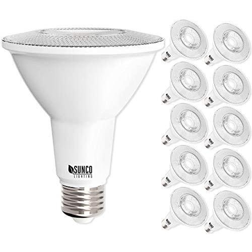 Sunco Lighting 10 Pack PAR30 LED Bulb, 11W=75W, Dimmable, 2700K Soft White, 850 LM, E26 Base, Indoor/Outdoor Spotlight, Waterproof - UL & Energy Star