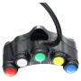LMoDri 7 Function Motorcycle Switch Motorbike Handlebar Switches For Headlight Indicator Horn Aluminum Alloy Universal Scooter Trike Multifunction DIY