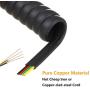 Telephone Phone Handset Cable Cord,Uvital Coiled Length 0.72 to 6 Feet Uncoiled Landline Phone Handset Cable Cord RJ9/RJ10/RJ22 4P4C(Black,4 PCS)