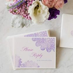 Avery Printable Note Cards, Inkjet Printers, 50 Cards and Envelopes, 4.25 x 5.5, Heavyweight, Textured (3379), White - 1