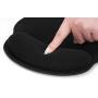 Mouse Pads for Computers Ergonomic Memory Foam Nonslip Plain Black Wrist Support--Lightweight Rest Mousepad for Office,Gaming,Computer, Laptop & Mac,Pain Relief,at Home Or Work (Plain Black)