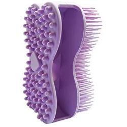 Emoly Upgraded Soft Silicone Body Brush Body，Scrubber Bath Shower Glove Exfoliating Skin SPA Massage Scrubber Cleanser, Antiskid Finger Sleeve for Baby Kids Wife Men Women Family (Purple)