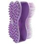Emoly Upgraded Soft Silicone Body Brush Body，Scrubber Bath Shower Glove Exfoliating Skin SPA Massage Scrubber Cleanser, Antiskid Finger Sleeve for Baby Kids Wife Men Women Family (Purple)