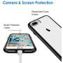 JETech Case for iPhone 8 Plus and iPhone 7 Plus 5.5-Inch, Shock-Absorption Bumper Cover, Anti-Scratch Clear Back (Black)
