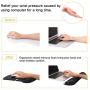 iLeadon Keyboard Wrist Rest Pad and Mouse Wrist Rest Support Mouse Pad Set, Non Slip Rubber Base Wrist Support with Ergonomic Raised Memory Foam for Easy Typing & Pain Relief, Black Gold
