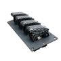 MGI SpeedWare Black 4 Toggle Switch Panel, Powder Coat Steel, Safety Flip Covers (Carbon)