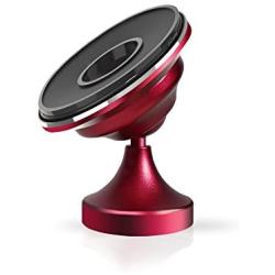 QIAOBA Universal Round Chassis Sticker Non Magnetic Micro Suction Vehicle Mobile Phone Mount Car Support Holder iPhone 7/8/X,Samsung Galaxy Others Electronic Product (Red)