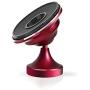 QIAOBA Universal Round Chassis Sticker Non Magnetic Micro Suction Vehicle Mobile Phone Mount Car Support Holder iPhone 7/8/X,Samsung Galaxy Others Electronic Product (Red)