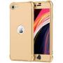 ORETECH Designed for iPhone SE 2020 Case with[2 x Tempered Glass Screen Protector] 360° Full Body Protection Cover Hard PC Soft Rubber Silicone for iPhone SE 2nd Generation (2020)-4.7- Gold