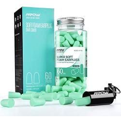 Mpow HP133A Ultra Soft Foam Earplugs 60 Pairs, Upgraded 38dB SNR Noise Reduction Sleeping Earplugs, Hearing Protection with a Carry Case, for Sleeping, Snoring, Studying, Travel, Woodworking, Mowing