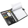 Office Depot Brand Padfolio with Magnetic Closure and Calculator, 11 1/10''H x 10 1/2''W x 1 3/10''D, Black