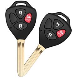 KRSCT 3-Buttons Remote Control Key Fob Fits for Toyota Rav4 2006-2010, Scion xB 2008-2012 Replaces HYQ12BBY with H Chip