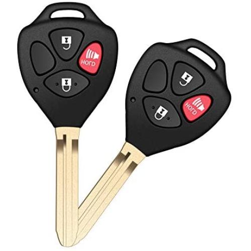 KRSCT 3-Buttons Remote Control Key Fob Fits for Toyota Rav4 2006-2010, Scion xB 2008-2012 Replaces HYQ12BBY with H Chip