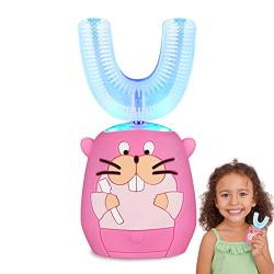 Ultrasonic Automatic Toothbrush, Kids Electric toothbrushes,Toothbrush Teeth whitening Brush 30 Automatic Timer, 360° Ultrasonic Electric Tooth Clean Brush (Pink)