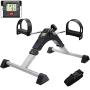 Hausse Folding Exercise Peddler Portable Pedal Exerciser with Electronic Display, Black