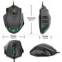 Redragon M908 Impact RGB LED MMO Mouse with Side Buttons Optical Wired Gaming Mouse with 12,400DPI, High Precision, 20 Programmable Mouse Buttons