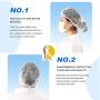 SETH - 100 Pack 21'' Disposable Mop Mob Nonwoven Bouffant Clipped Head Cover Caps | Hair Net | Beauty Salon Spa | Cooking Food Service Catering |Spray Tanning (white)